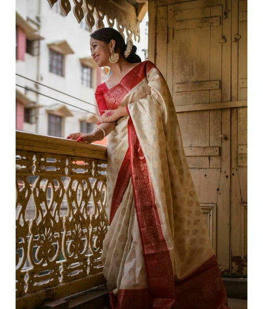 Princely Lichi Silk, Jacquard Work, Traditional Wear Saree
